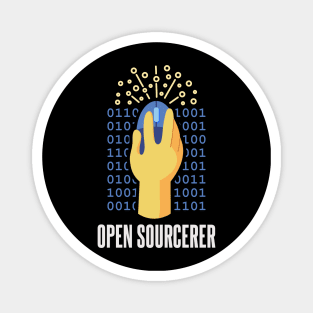 Funny Open Sourcerer - Programmer Coder Nerd Magnet